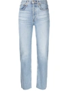 RE/DONE STOVE PIPE HIGH-RISE STRAIGHT JEANS