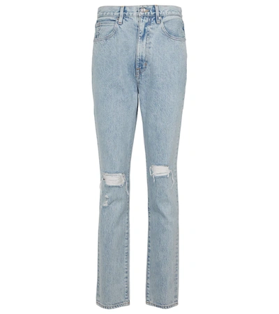 Slvrlake Beatnik High-rise Distressed Jeans In Light Denim