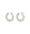 LOEWE TWISTED STERLING SILVER HOOP EARRINGS,P00597936