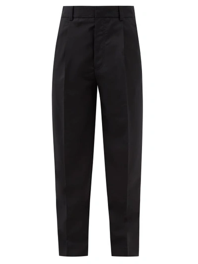 Acne Studios Tailored Pleated Wool-blend Trousers In Black
