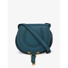 CHLOÉ WOMENS STEEL BLUE MARCIE SMALL LEATHER CROSS-BODY BAG