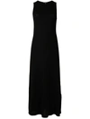 James Perse High Neck Rib Tank Dress In Black