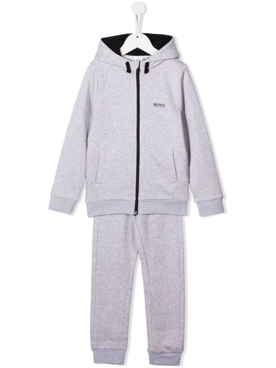 Bosswear Kids' Logo-print Tracksuit Set In Grey