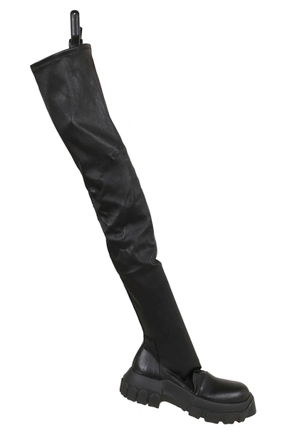 Rick Owens Bozo Tractor Stocking Knee In Black