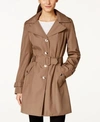 CALVIN KLEIN HOODED SINGLE-BREASTED WATER-RESISTANT TRENCH COAT