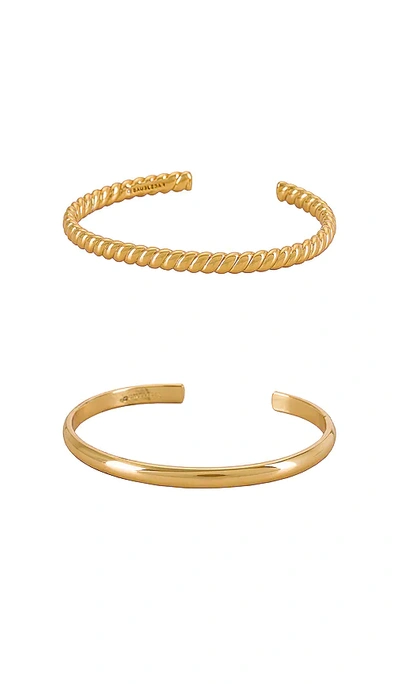 Baublebar Arlo Cuff Set In Metallic Gold