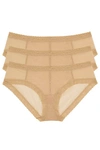 Natori Intimates Escape Girl Brief 3 Pack Panty In Cafu00e9