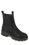 Journee Collection Ivette Vegan Leather Chelsea Combat Boot In Black