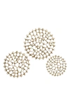 WILLOW ROW GOLDTONE METAL STARBURST WALL DECOR WITH CUTOUT DESIGN