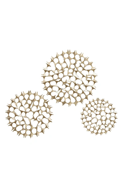 Willow Row Metal Wall Decor In Gold