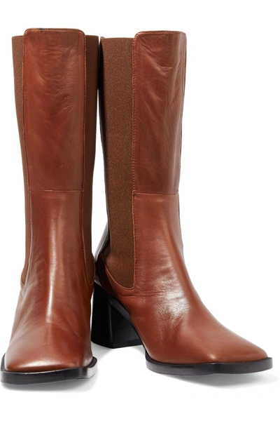 Miista Estelle Leather Boots In Brown