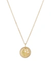 David Yurman Cable Collectibles Moon & Stars Necklace With Diamonds & Yellow Sapphire In 18k Gold In Gold