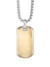 DAVID YURMAN 18KT YELLOW GOLD STREAMLINE TAG PENDANT