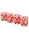 LES OTTOMANS X BROWNS IKAT SET OF 4 GLASSES