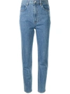 Slvrlake London High Waist Straight Leg Jeans In Blau