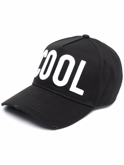 Dsquared2 Slogan-embroidered Baseball Cap In Black