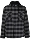 OFF-WHITE CHECKED HOODED SHIRT
