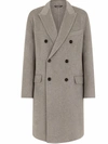 Dolce & Gabbana Cashmere Double-breasted Coat In Grey