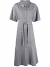 STELLA MCCARTNEY SHORT-SLEEVE BELTED SHIRT DRESS