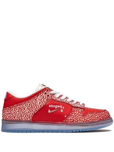 Nike X Stingwater Magic Mushroom Sb Dunk Low Sneakers In Red