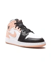 Jordan Air  1 Mid "arctic Orange" Sneakers In White