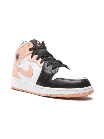 Jordan Kids' Air  1 Mid "arctic Orange" Sneakers In White