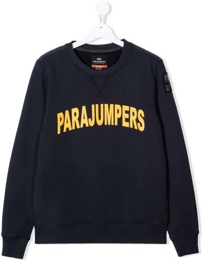 Parajumpers Teen Logo Sweatshirt In Blue