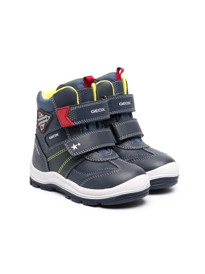 Geox Kids' Flanfil Abx Winter Boots In Blue