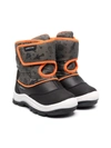Geox B Flanfil Graphic-print Ankle Boots In Black