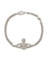 Vivienne Westwood Silver Mini Bas Relief Chain Bracelet In Silver