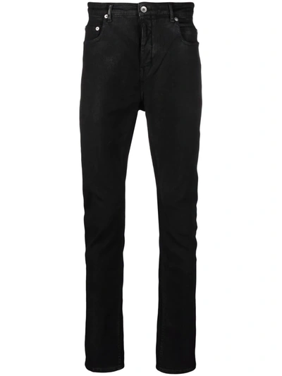 Rick Owens High-rise Skinny Cut Jeans In Black