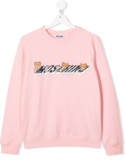 Moschino Kids' Logo Sweatshirt In Pink
