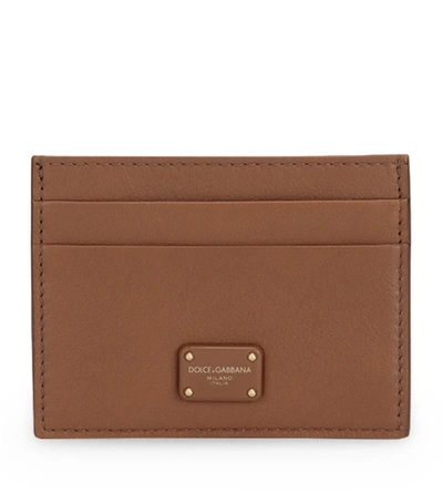 Dolce & Gabbana Dolce E Gabbana Womens Brown Leather Card Holder In Braun