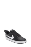 Nike Kids Black & White Court Borough Low 2 Big Kids Sneakers In Black/white