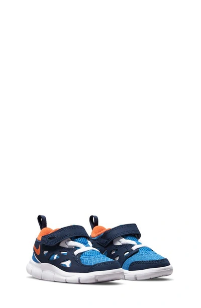 Nike Kids' Free Run 2 Sneaker In Blue/ Orange/ Navy/ White