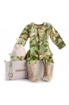 Baby Aspen Big Dreamzzz Camo 2-piece Cotton Sleeper Gift Set In Green