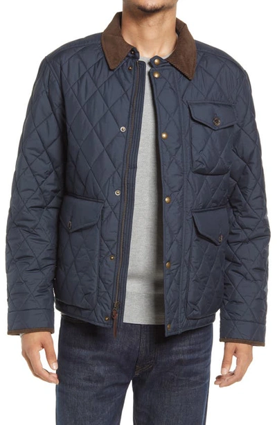 Polo Ralph Lauren Quilted Water-repellent Jacket In Blue