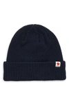 Fjall Raven Tab Beanie In Dark Navy