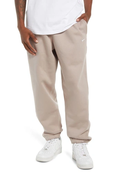 Nike Lab Fleece Sweatpants In Malt/ White