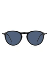 Hugo Boss Boss 1309/s Ku 0807 Round Sunglasses In Blue