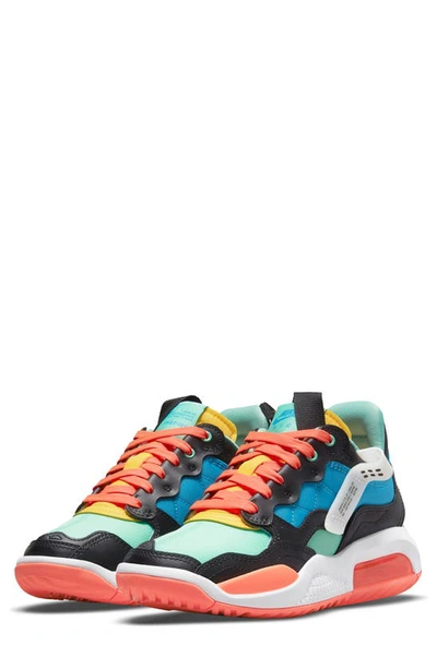 Nike Kids' Jordan Ma2 Sneaker In Black/ Blue Fury/ Green