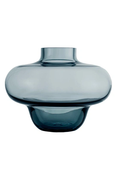 Kosta Boda Small Kappa Glass Vase In Blue/gray