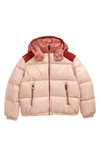 Moncler Kids' Chouelle Logo Water Resistant Down Puffer Jacket In Pink