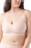 True & Co. True Body Triangle Adjustable Strap Full Cup Soft Form Band Bra In Peony