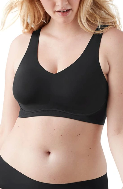 True & Co. True Body Lift V-neck Soft Form Band Bra In Black