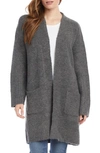 Karen Kane Open Front Cardigan In Gray