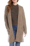 Karen Kane Open Front Cardigan In Oatmeal