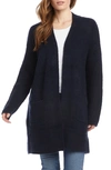 Karen Kane Open Front Cardigan In Navy