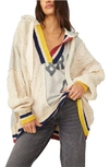 FREE PEOPLE CLASH MIXED MEDIA HOODED SWEATER,OB1327698