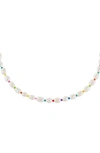 ADINAS JEWELS MULTICOLOR PEARL BEADED NECKLACE,N60074CMB-688